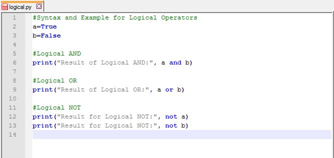 Logical Operators